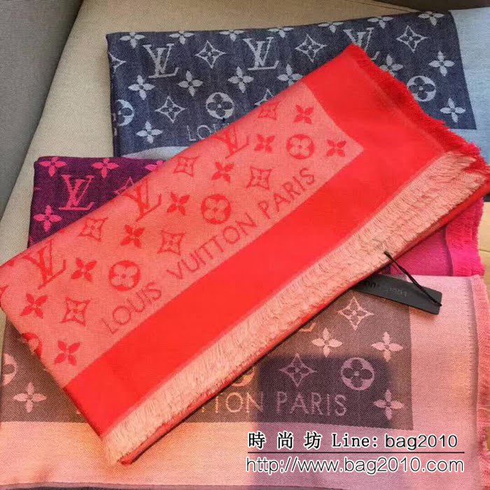 路易威登LV最經典款Louis Vuitton 暗紋提花圍巾 LLWJ6110